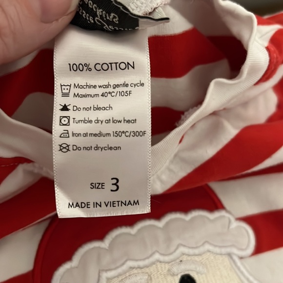 EUC Santa Appliqué Loungewear in unisex size 3T from Dressie Jessie Smocking - Picture 3 of 8